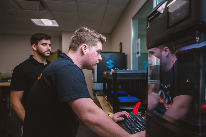 Students Working 3d Printing Lab Technology