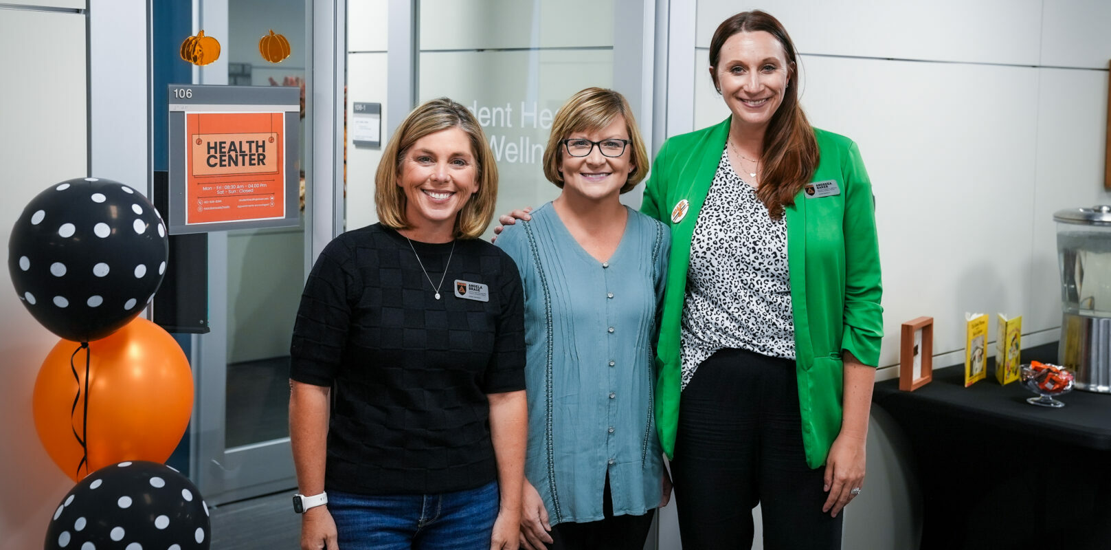 Doane's Health Center staff from L to R: Angela Brase, RN; Jody Yank, APRN; and Andreea Baker, Director of Health and Wellness Photo by Valerie Wissenburg